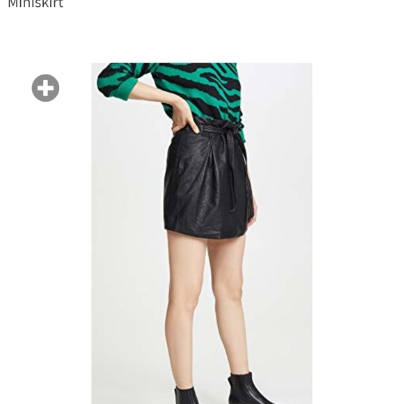 Free people. Sz 0. Faux leather skirt. - Picture 14 of 15